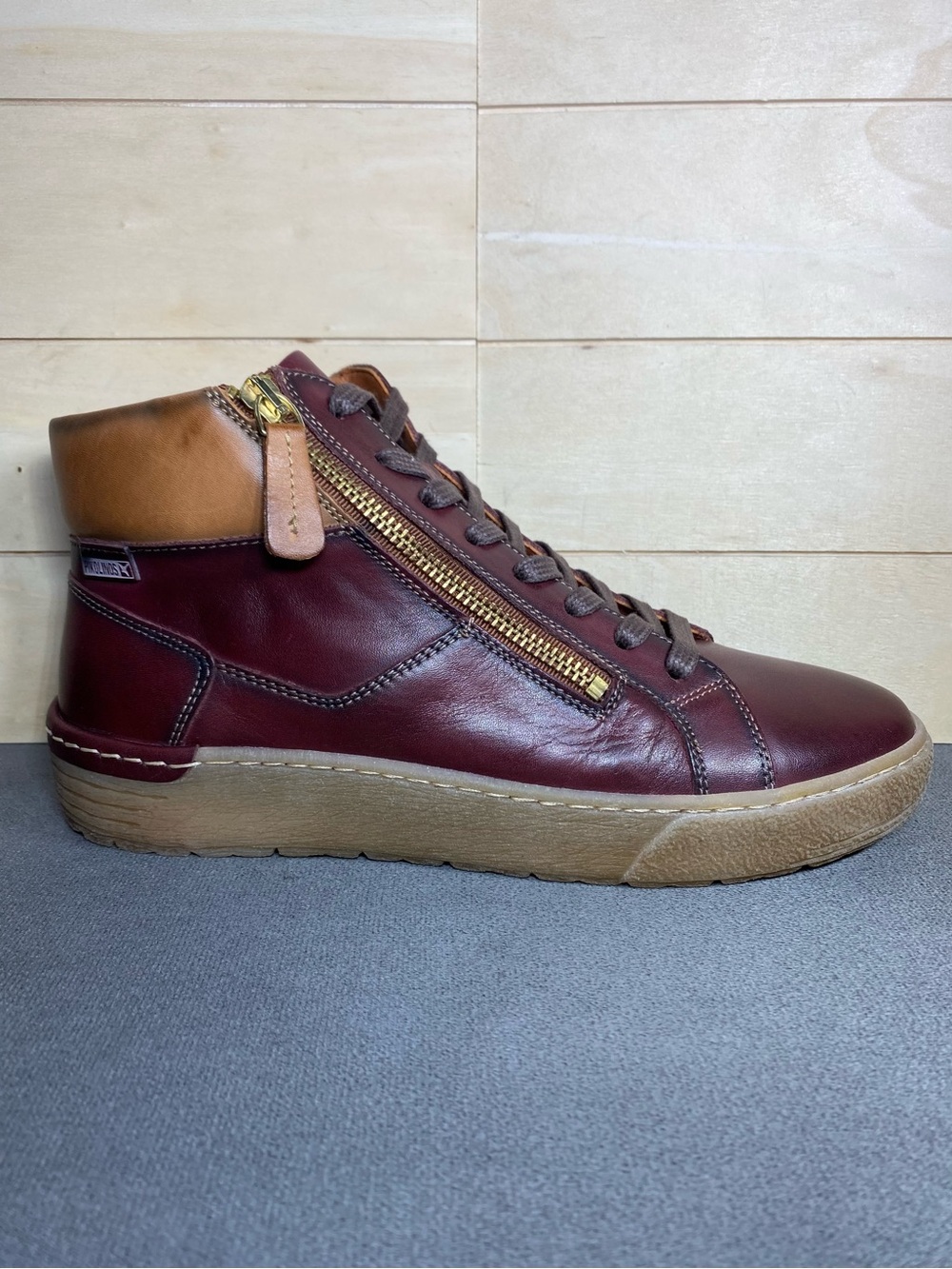 Pikolinos Vitoria Boots Burgundy Leather Women's Size 8 Shoes EU38 Zip